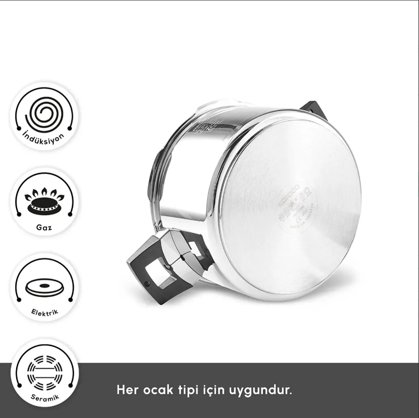 Karaca Quick And Safe Indüksiyon Tabanlı Düdüklü Tencere 7 Litre