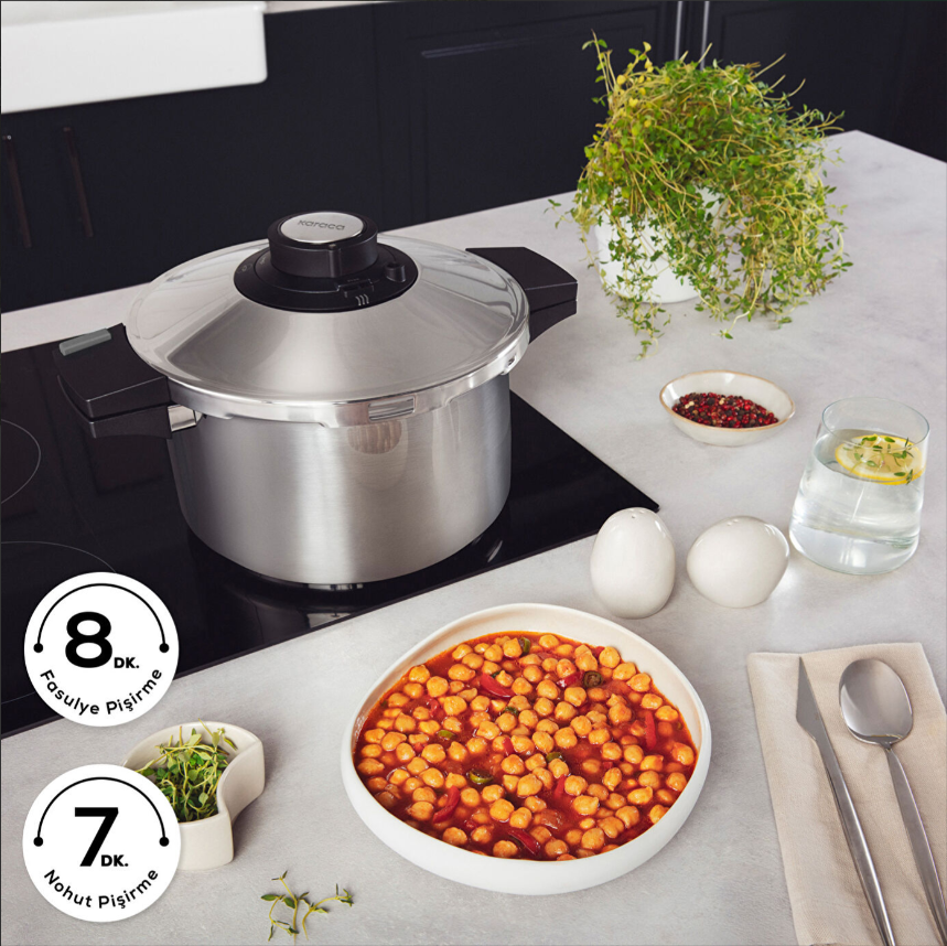 Karaca Quick And Safe Indüksiyon Tabanlı Düdüklü Tencere 7 Litre
