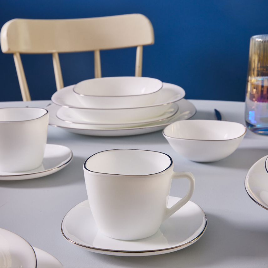 Karaca Rain 41 Parça 6 Kişilik Yemek Takımı Platin