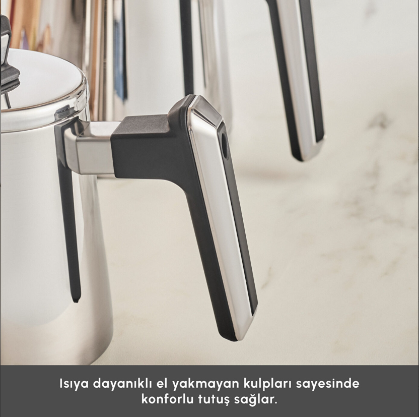 Karaca Space PowerSteel Pro 316 Çelik Çaydanlık Takımı Medium