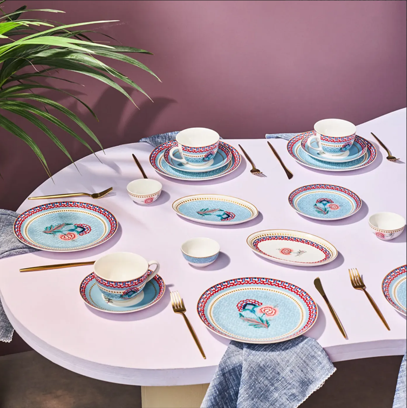 Karaca Spello Blue 26 Parça 6 Kişilik New Bone Kahvaltı / Servis Seti