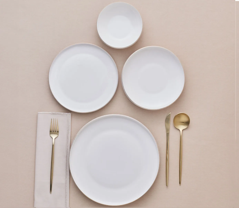 Karaca Stream Bone Satürn 24 Parça 6 Kişilik Yemek Takımı Gold