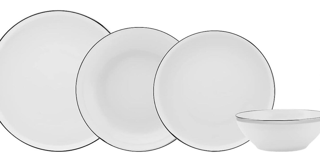 Karaca Streamline Eclipse Platin 24 Parça 6 Kişilik Yemek Takımı