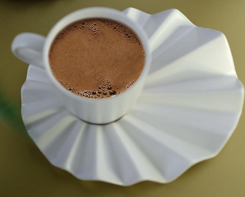 Kütahya Porselen Adora 4 Parça 2 Kişilik Kahve Fincan Takımı Krem