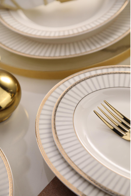 Kütahya Porselen Bone Kalipso 27 Parça 6 Kişilik Yemek Takımı