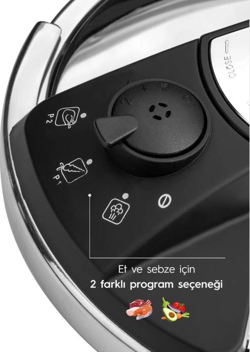 Nehir Silver Matik 5 Litre Düdüklü Tencere Siyah Nehir Silver