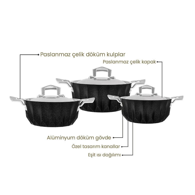 Emsan Diagon 6 Parça Midi Set