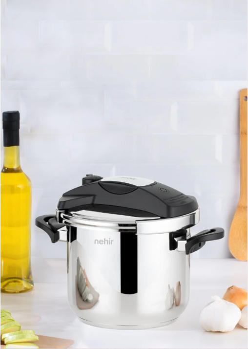 Nehir Silver Matik 5 Litre Düdüklü Tencere Siyah Nehir Silver