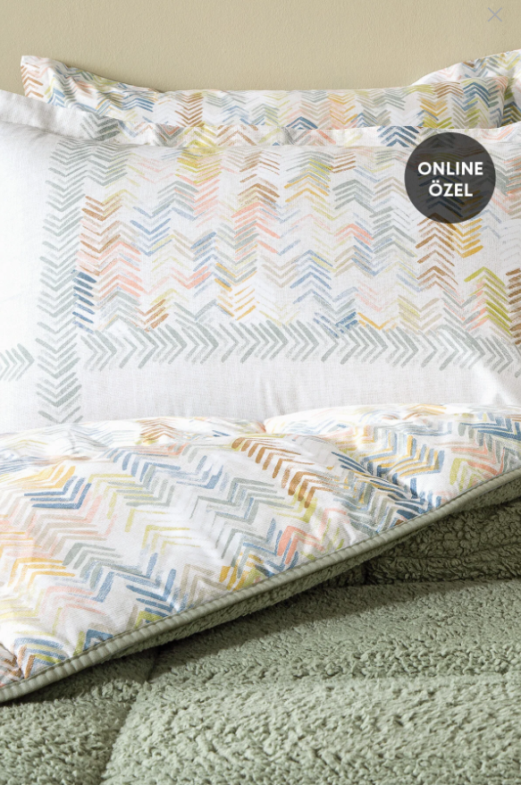 Puffy Leora Tek Kişilik Triola Set  battaniyeli adaçayı 