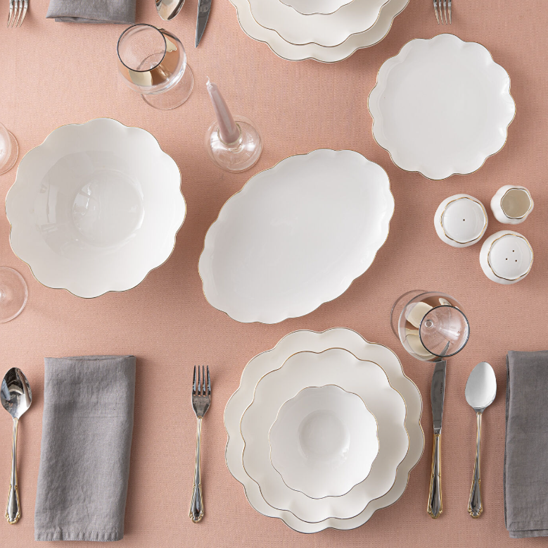 Emsan Istanbul Porselen Gonca 29 Parça 6 Kişilik Yemek Takımı Gold