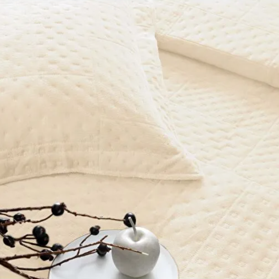 Taç Alvin Yatak Örtüsü Seti Çift Kişilik - Bej