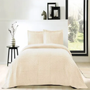 Taç Alvin Yatak Örtüsü Seti Çift Kişilik - Bej