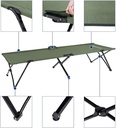 SONGMICS Üniseks Yetişkin Kamp Yatağı, Kamp Yatağı, TÜV Rheinland tarafından test edilmiştir, maksimum statik yük kapasitesi 260 kg, 206 x 45 x 75 cm GCB25J, yeşil, 205 x 75 x 46 cm