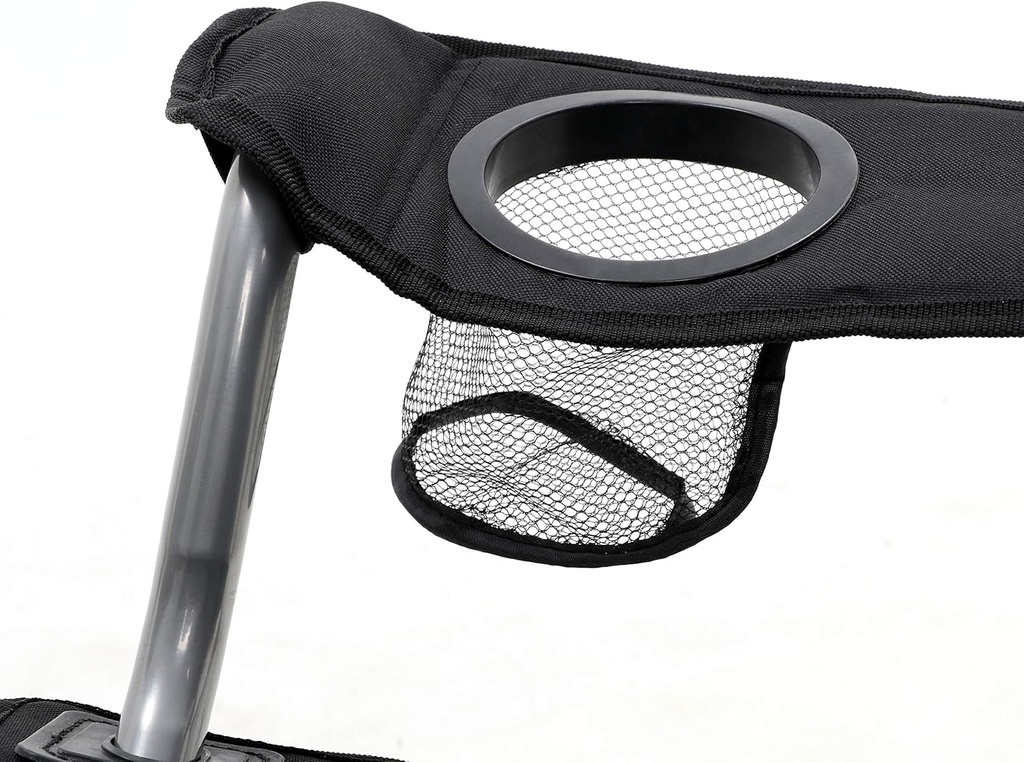 SONGMICS XL Köpük Yastıklı Katlanır Kamp Sandalyesi, Dış Mekan Sandalyesi Siyah GCB07BK