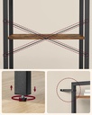 VASAGLE Kitaplık, 6 Katlı Raf, çelik çerçeveli yüksek rustik Raf, Oturma Odası, ofis, çalışma Odası, Koridor, Endüstriyel Tarz, 66 x 30 x 186 cm, rustik Kahverengi ve Siyah LLS062B01