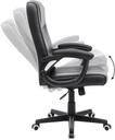 SONGMICS Ofis Sandalyesi PU, Yüksekliği Ayarlanabilir Ergonomik Tasarım, Döner Sandalye, Siyah, OBG32B, 66 x 66 x 110 cm