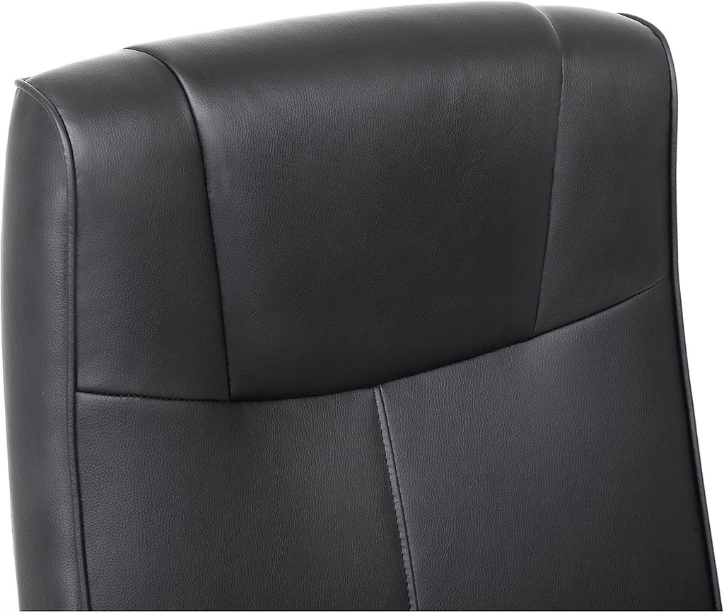 SONGMICS Ofis Sandalyesi PU, Yüksekliği Ayarlanabilir Ergonomik Tasarım, Döner Sandalye, Siyah, OBG32B, 66 x 66 x 110 cm