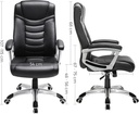 SONGMICS Ergonomik Ofis Koltuğu Yüksekliği Ayarlanabilir Döner Sandalye Sağlam, Dayanıklı, Siyah Obg21B 52x53x122 cm