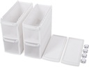 SONGMICS 4 Çekmeceli Raf, 4 Katlı 2 Ayrı Parça Kullanım, Mutfak Rafı Banyo Raf Standı Tekerlekli Niş Raf 84,5 cm Yükseklik, Beyaz Kfr05W
