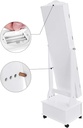 Songmics Tekerlekli ve Led Aydınlatmalı Kilitlenebilir Mücevher Dolabı, Beyaz, Jbc61W