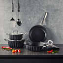 Emsan Diagon 7 Parça Döküm Granit Tencere Tk Siyah