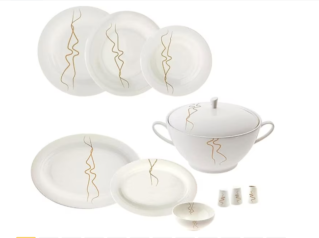 Jumbo Efect 12 Kişilik 60 Parça Yemek Takımı