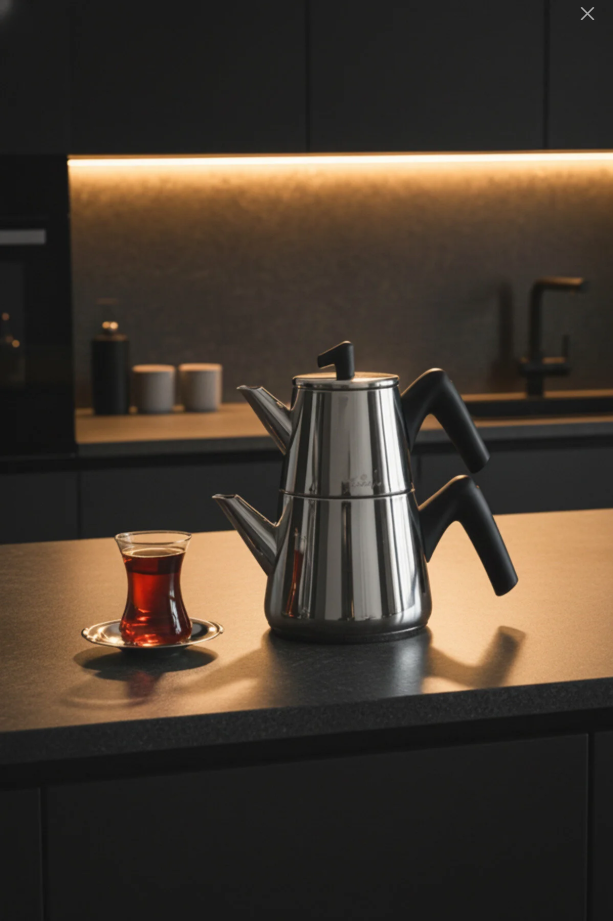 Jumbo Ground Midi Steel Çaydanlık