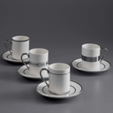 Jumbo Luces Platin 4 Kişilik Kahve Fincan Takımı