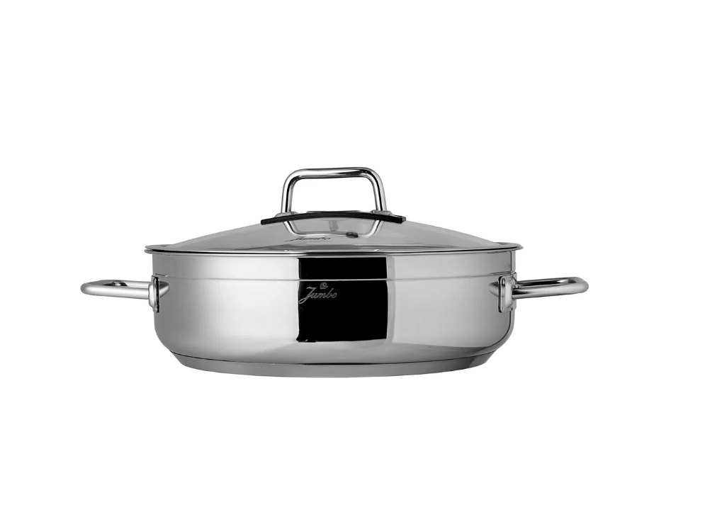 Jumbo Modena 26 cm Basık Çelik Tencere