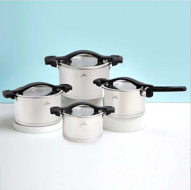 Jumbo Spark 8 Parça Paslanmaz Çelik Derin Tencere Seti