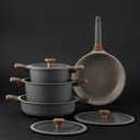 Jumbo Stone 4'lü Granit Tencere Seti