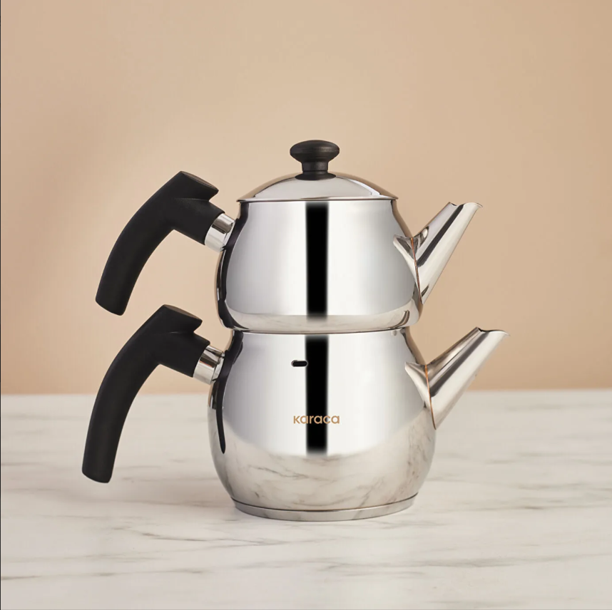 Karaca Adelya Mini Boy Siyah Çaydanlık Takımı 2 Kişilik