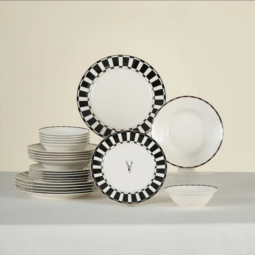 Karaca Elegance Bone Aries 24 Parça 6 Kişilik Yemek Takımı