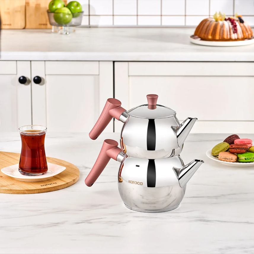 Karaca Frezya Indüksiyon Tabanlı Midi Çaydanlık Takımı Rose