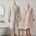 Karaca Home Carli 4 Parça Bornoz/Beden/Baş Havlusu Aile Banyo Seti Pudra Gri