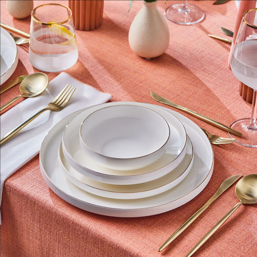 Karaca Stream Bone Satürn 24 Parça 6 Kişilik Yemek Takımı Gold