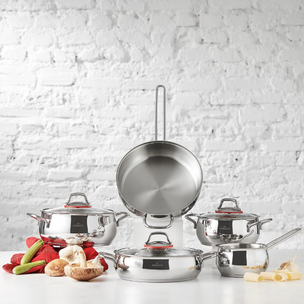 Karaca Şile 8 Parça Paslanmaz Çelik Tencere Seti 16-24 cm