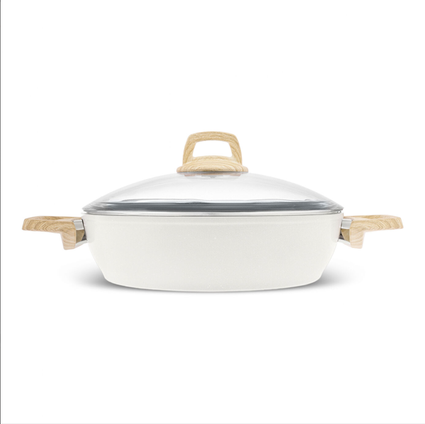 Karaca x Refika Birgül Swiss Crystal Karnıyarık Tencere 26 cm Creamy