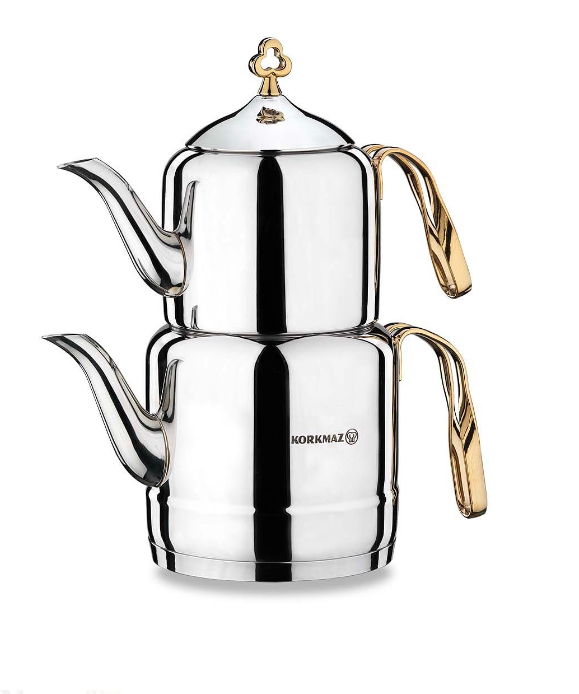 Korkmaz A212 Çintemani Gold Çaydanlık Takımı