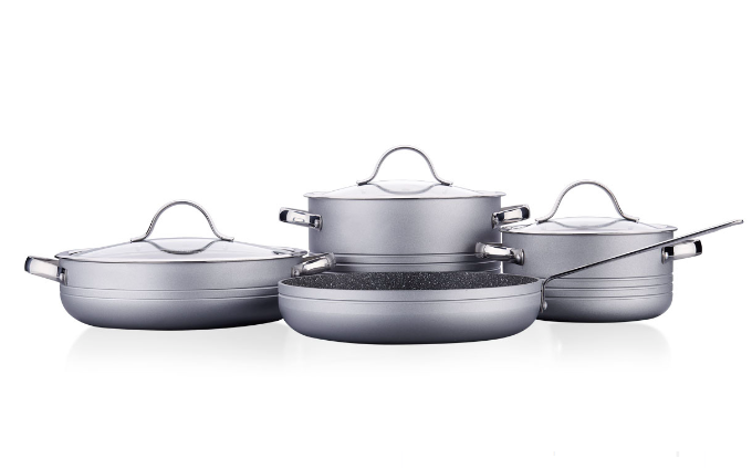 Korkmaz Linea 7 Parça Tencere Seti Granit Kaplama ile Kolay Temizlik ve Şık Tasarım