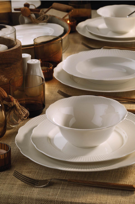 Kütahya Porselen Bone İlay 26 Parça 6 Kişilik Yemek Takımı