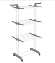 SONGMICS 4 Katlı Çamaşır Kurutma Askısı, Katlanabilir Çamaşır Kurutma Askısı 173 cm Yüksekliğinde, Çelik, ULLR701W01V2