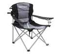 SONGMICS XL Köpük Yastıklı Katlanır Kamp Sandalyesi, Dış Mekan Sandalyesi Siyah GCB07BK