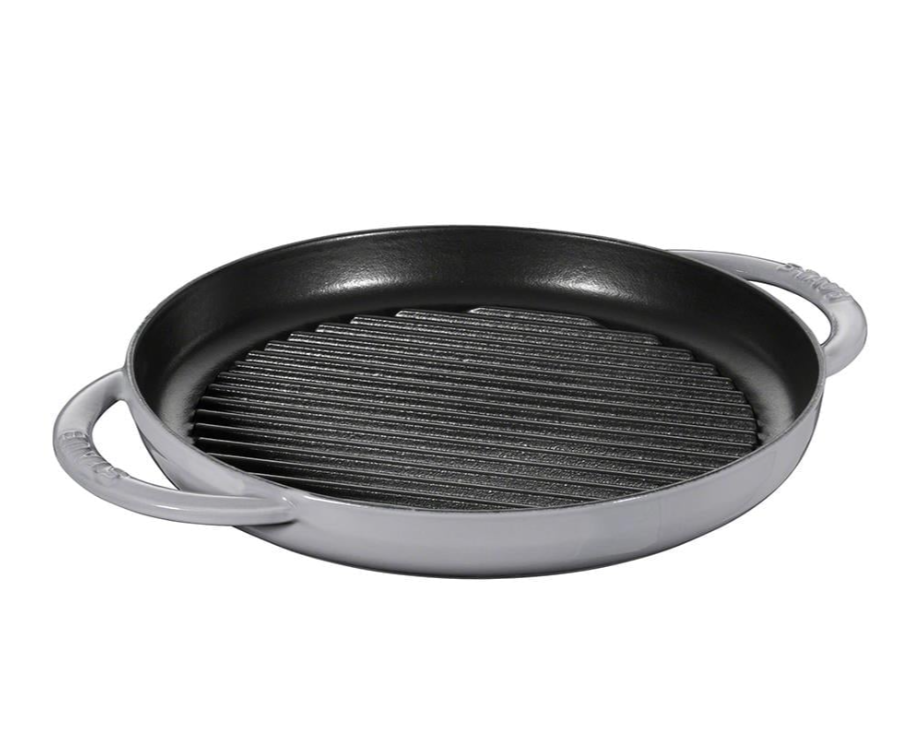 Staub Çift Kulplu Döküm Izgara Tava Yuvarlak 26 Cm Grafit Gri