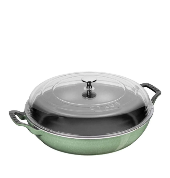 Staub Döküm Demir 30 cm Sote Tenceresi Cam Kapaklı Adaçayı