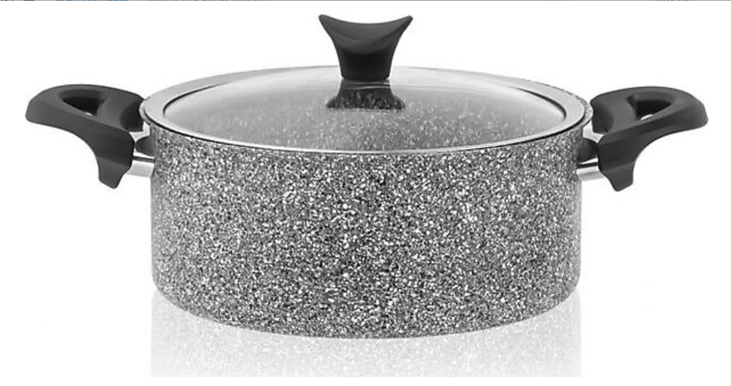 Taç 32 cm Derin Tencere - Dayanıklı Granit Malzeme ve Yapışmaz Kaplama ile Kalabalık Yemekler İçin İdeal