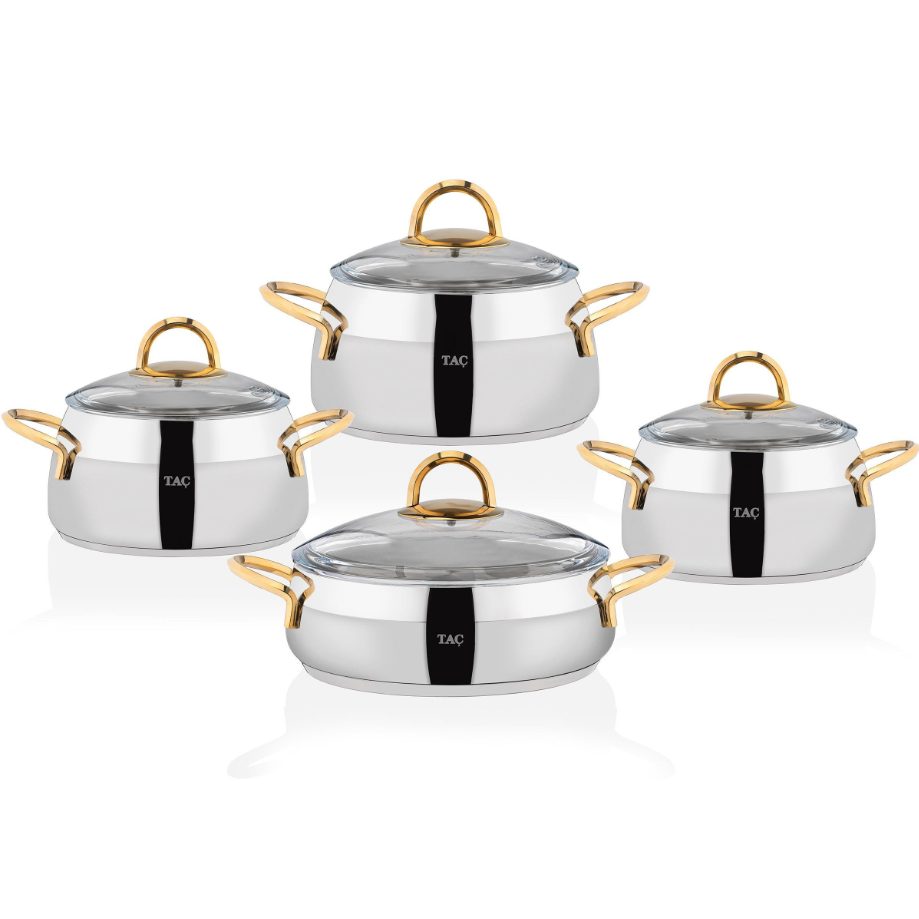 Taç 4719 Miranda 8 Prc Çelik Tencere Seti Gold