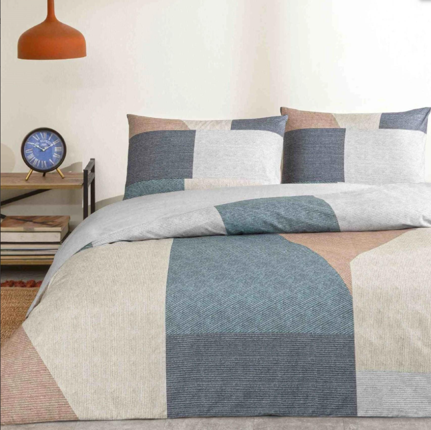 Taç Hugh Ranforce Tek Kişilik Nevresim Takımı Turkuaz