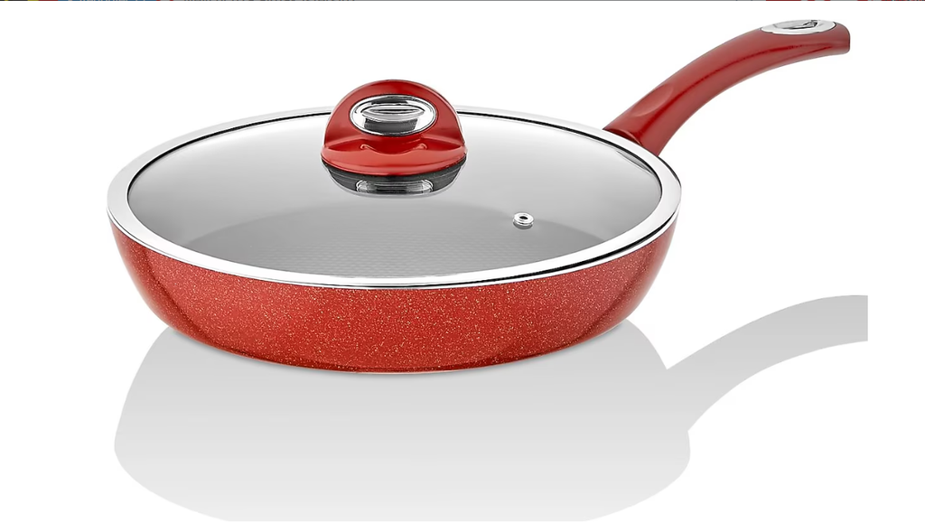 Taç Titan Granit Cam Kapaklı Tava 32 cm - TT-1127