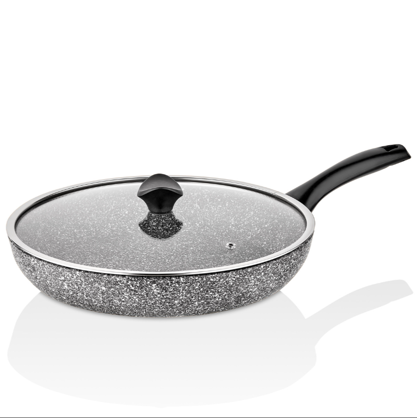 Taç Ultra Granit 32 cm Cam Kapaklı Tava - TAC-3576